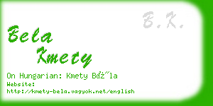 bela kmety business card